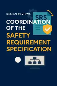 Infographic with SRS coordination theme using flowchart and checklist elements.